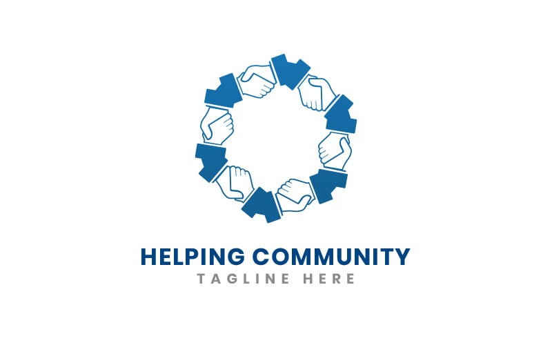 Шаблон логотипа сообщества помощи
