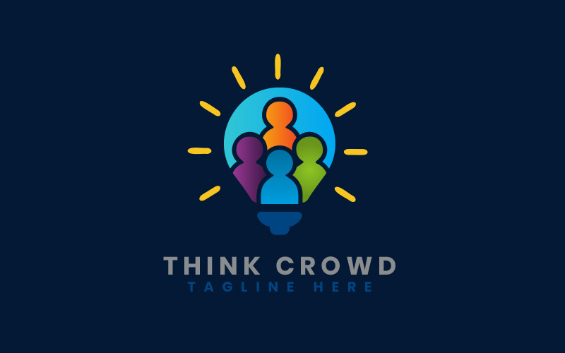 Teamwork Thinking Smart Idea Logo-Design-Vorlage
