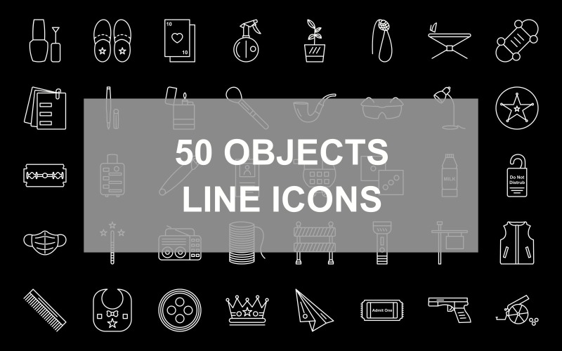 50条物体线倒置的Iconet
