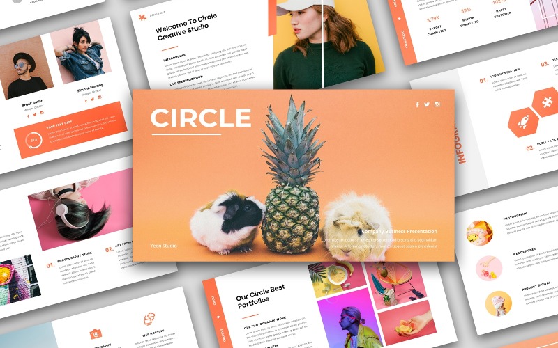 Circle - Zakelijke presentatie PowerPoint-sjabloon