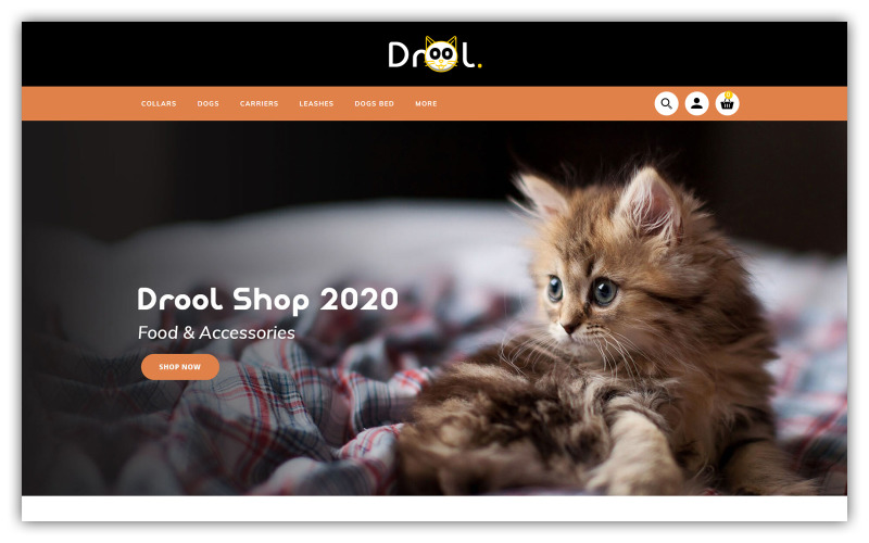 Plantilla OpenCart de tienda de mascotas Drool