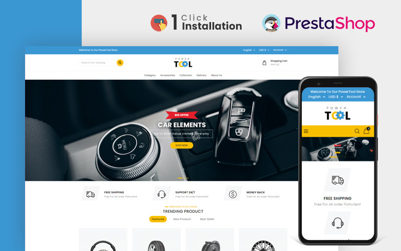 Power Tools and Accessories Store PrestaShop Theme
