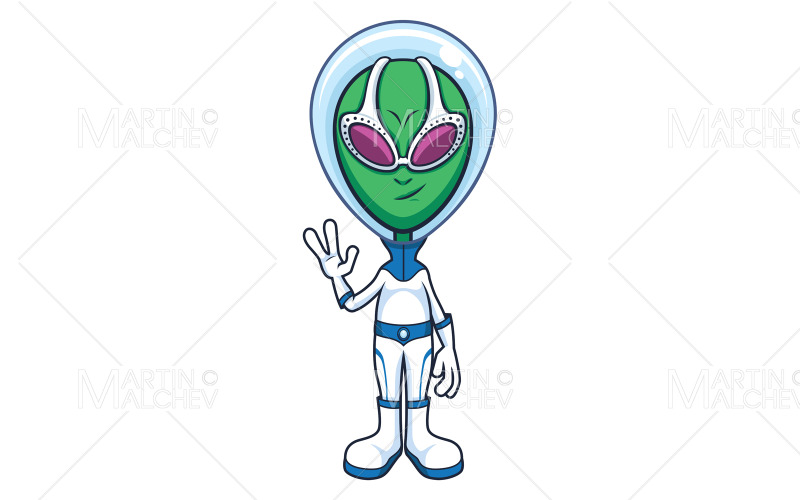 Alien en combinaison spatiale