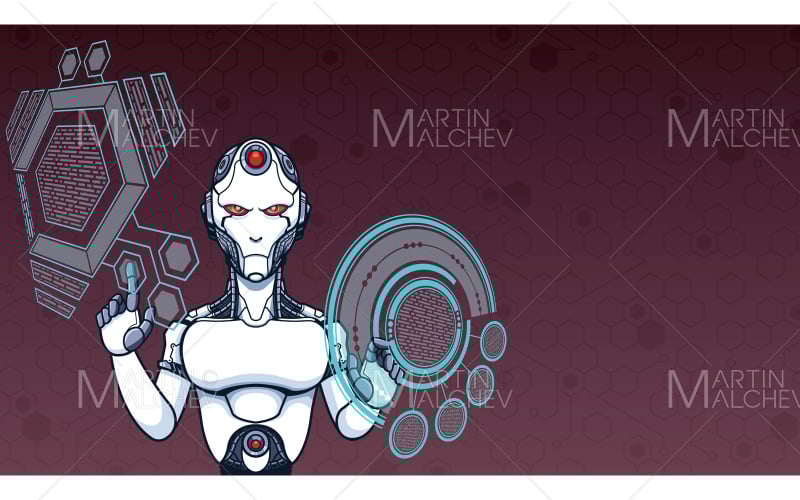 Download Иллюстрация "Artificial Intelligence Background Evil" / Artificial Intelligence Background Evil - Иллюстрация на тему графика artificial intelligence,artificial,intelligence,ai,science,technology,robot,android,cyborg,future,futuristic,evil,bad,male,head,face,brain,mind,machine,human