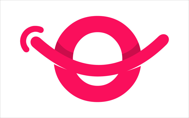 Bokstaven O leende logotyp mall för logotypdesign