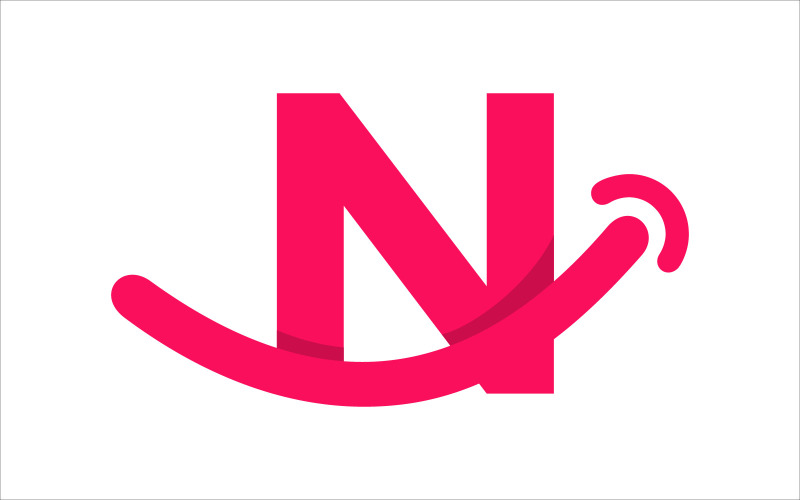 Buchstabe N Lächeln Vektor Logo Design Logo Vorlage