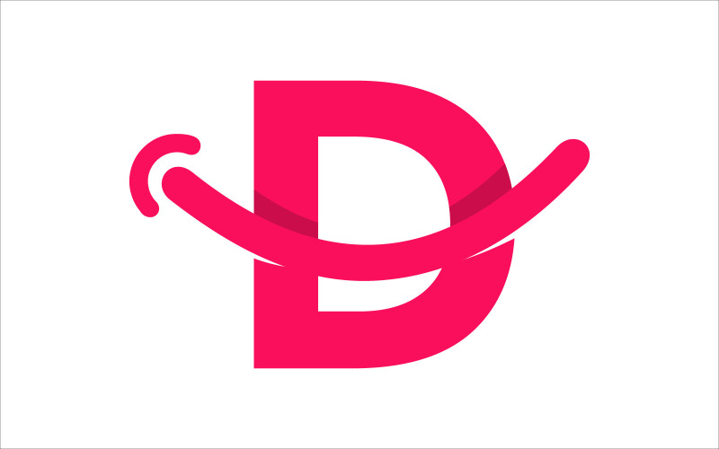 Буква D Улыбка Векторный Логотип Дизайн Шаблон Логотипа