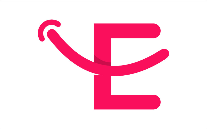 Буква E Улыбка Векторный Логотип Дизайн Шаблон Логотипа