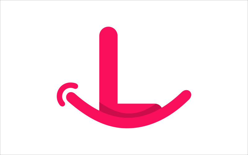 Буква L Улыбка Векторный Логотип Дизайн Шаблон Логотипа