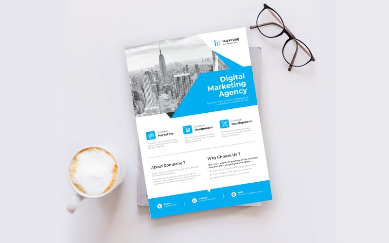 Download Фирменный стиль "Creative &amp; Clean Flyer" / Creative &amp; Clean Flyer - Фирменный стиль на тему графика template,flyer,business,modern,poster,corporate,design,a4,creative,simple,company,print,style,concept,element,sales,icon,idea,elegant,stylish