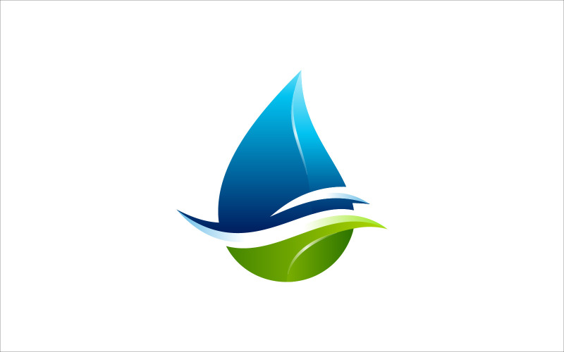 Goccia d'acqua colorato Vector Logo Design