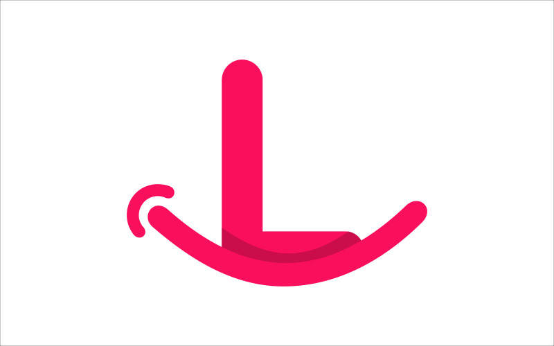 Letra L Sorriso Modelo de logotipo de design de logotipo