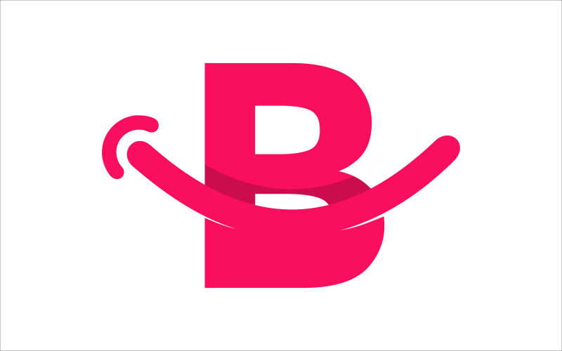 Lettera B sorriso Vector Logo Design Logo modello