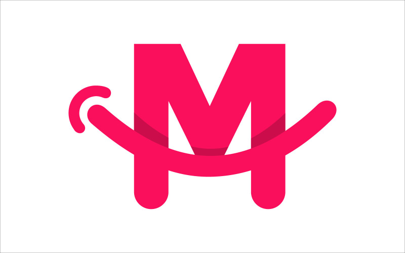 Lettera M sorriso Vector Logo Design Logo modello