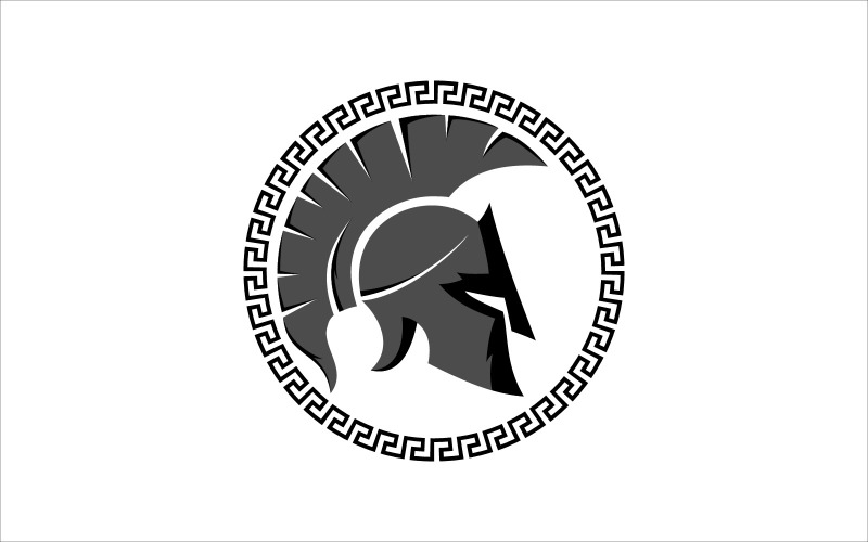 Modello di Logo Design Logo vettoriale spartano