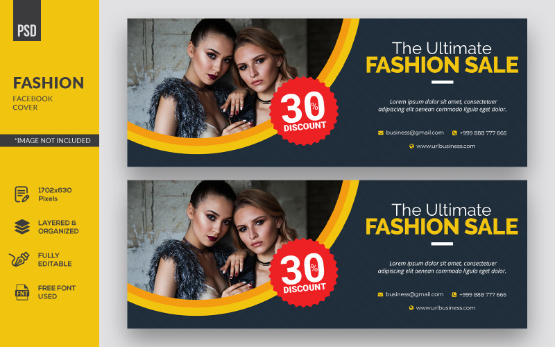 Modern Fashion Facebook Timeline Cover - TemplateMonster