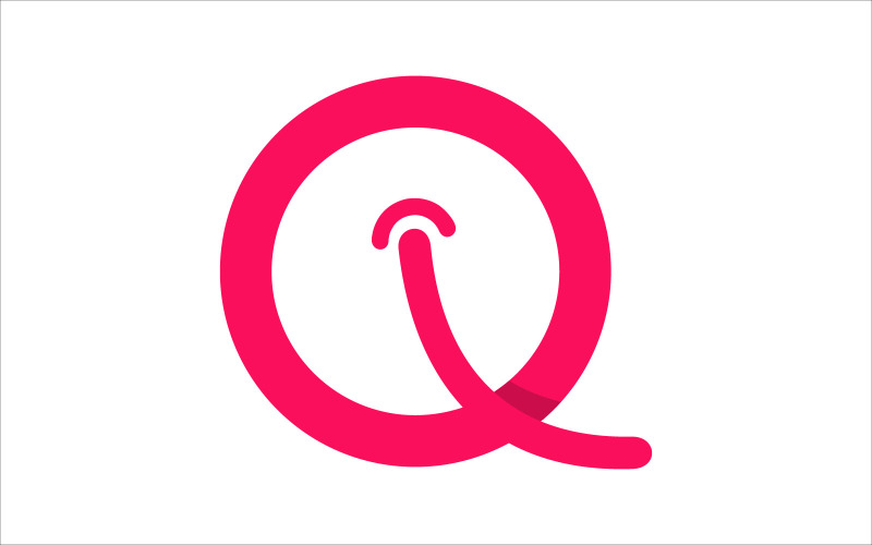 Písmeno Q úsměv vektorové Logo Design Logo šablona