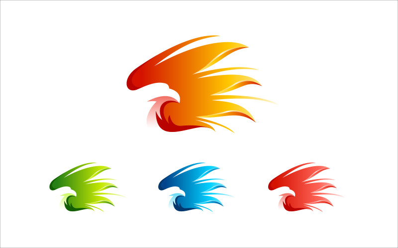 Download Шаблон логотипа "Awesome Eagle Colorful Logo Design Vector" / Awesome Eagle Colorful Logo Design Vector - Шаблон логотипа на тему графика business,modern,eagle,bird,sign,illustration,symbol,design,identity,company,logo,animal,wing,template,icon,silhouette,freedom,abstract,feather,hawk
