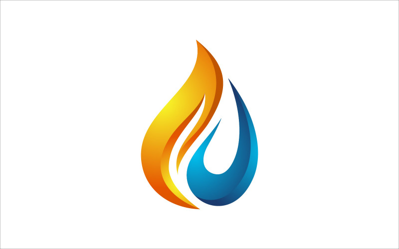 Flammen-Wassertropfen-Vektor-Logo-Design-Illustrator