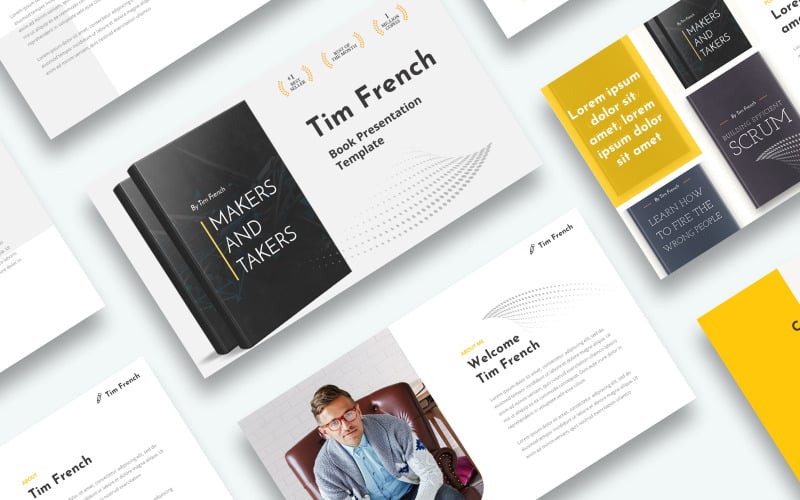 Plantilla PowerPoint de presentación de libro gratis