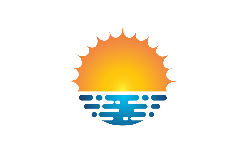 Zonsondergang Vector Logo ontwerp