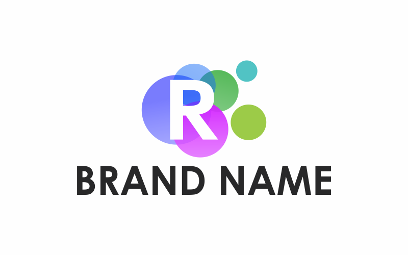 Buchstabe R Kreis Logo Vorlage