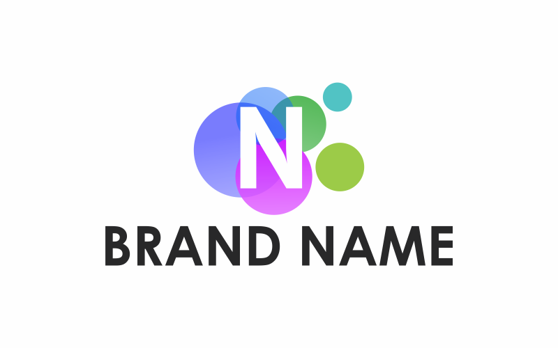 Letter N Circle Logo Template