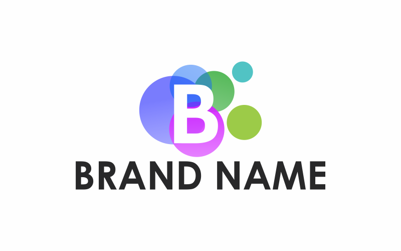 Літера B коло логотип шаблон