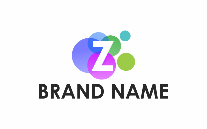 Modelo de logotipo de círculo da letra Z