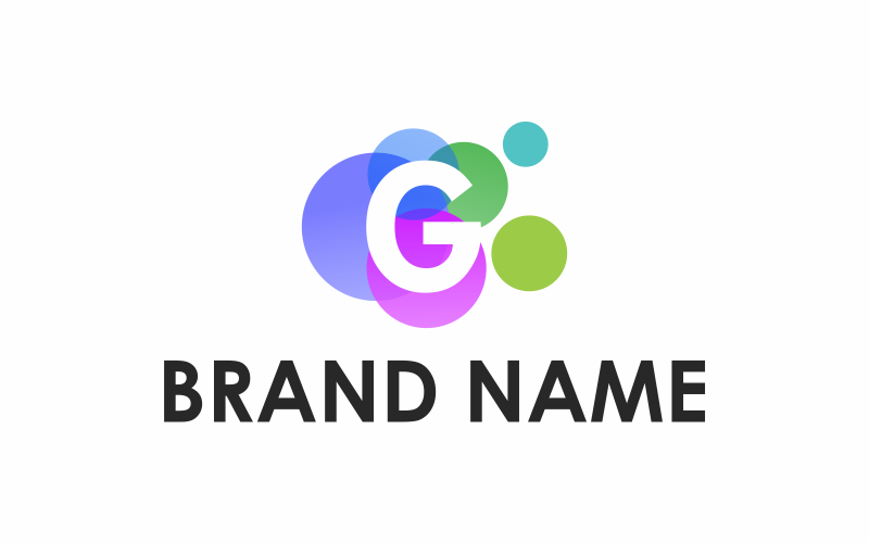 Plantilla de logotipo de letra G círculo