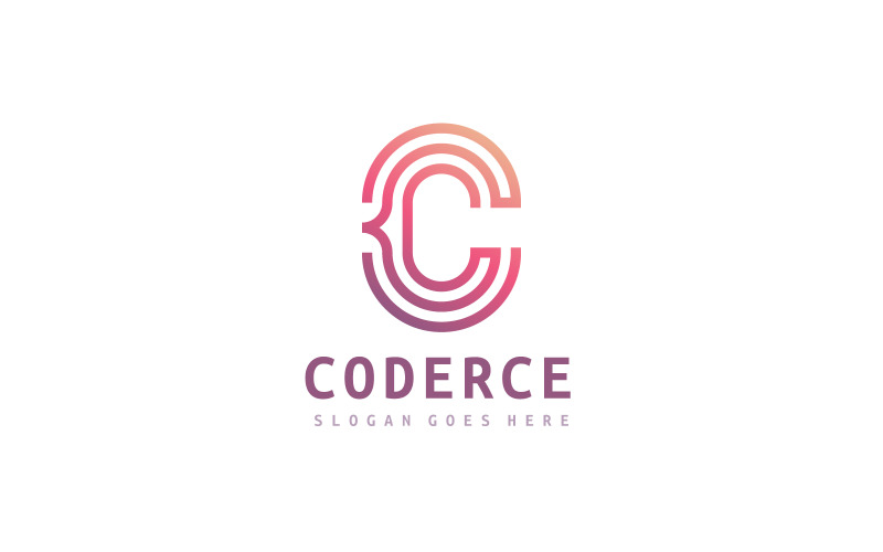 Download Шаблон логотипа "C Letter Coding Logo Template" / C Letter Coding Logo Template - Шаблон логотипа на тему графика code bracket,code logo,code studio,coder,coding,computing,creative,custom websites,developer,editable letter,flash,html,identity,logo concept,php,professional agency,programmer logo,studio