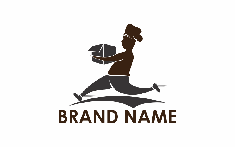 Download Шаблон логотипа "Deliver Food Logo Template" / Deliver Food Logo Template - Шаблон логотипа на тему графика food,delivery,courier,home,deliver,order,service,man,quarantine,box,business,bag,package,shopping,job,delivering,people,hand,online