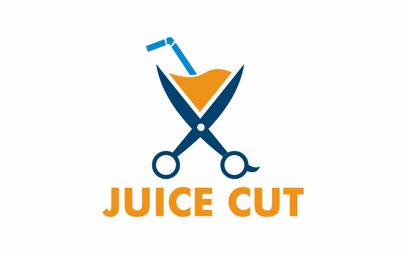 Juice Cut absztrakt logó sablon