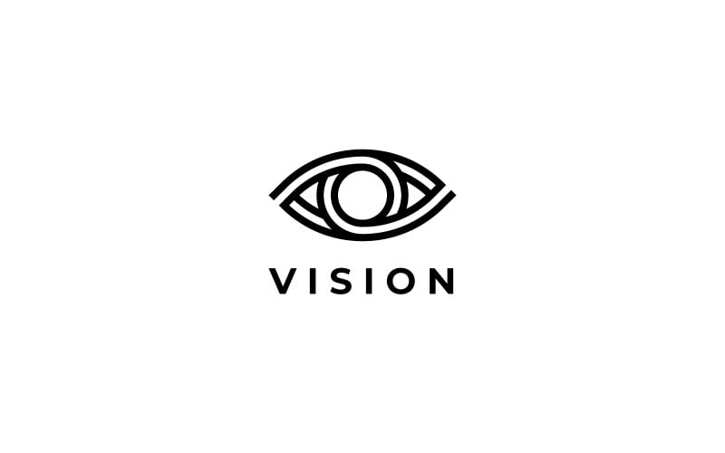 Linear Vision Eye Logo Vorlage