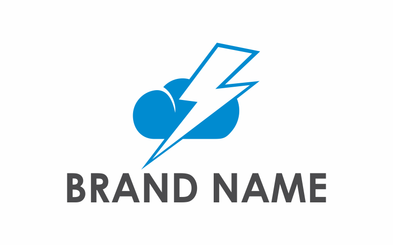 Modèle de logo Cloud Power