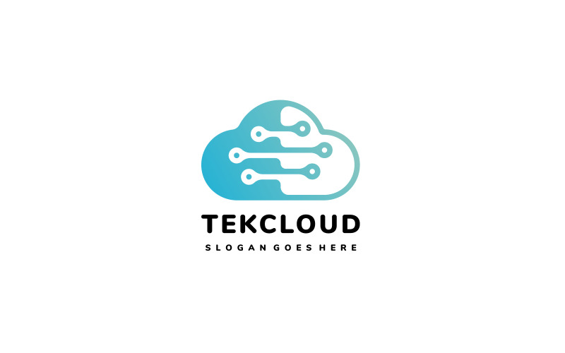 Modèle de logo de technologies cloud