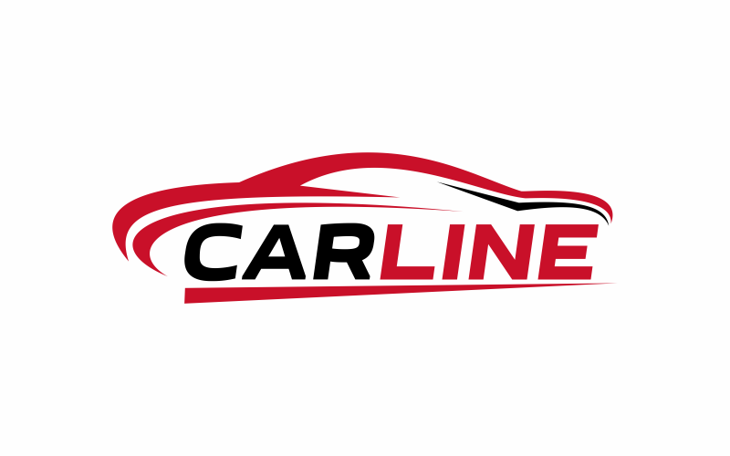 Modello di logo astratto della linea auto
