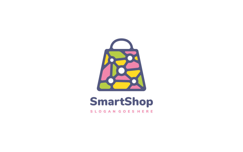 Download Шаблон логотипа "Smart Tech Shopping Bag Logo Template" / Smart Tech Shopping Bag Logo Template - Шаблон логотипа на тему графика bag,electronic,future,high,mobile,shop,shopping,tech,technology,store,logo,ecommerce,data,online