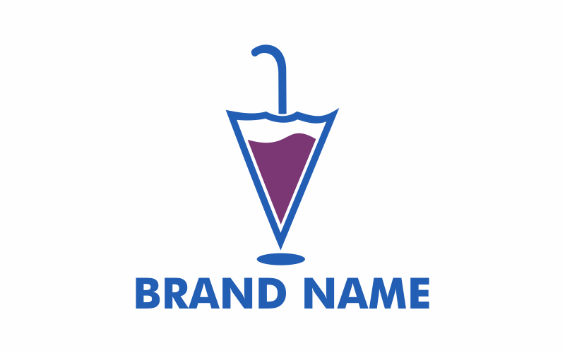 Vin paraply logotyp mall