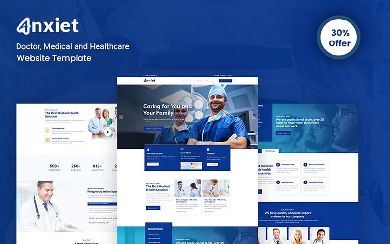 Anxiet-医生、医疗和保健网站模板