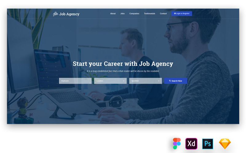 Brum - Hero Header for Agency Websites UI Elements