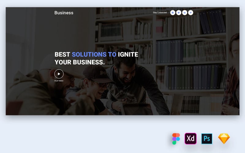 Encabezado de héroe para sitios web comerciales