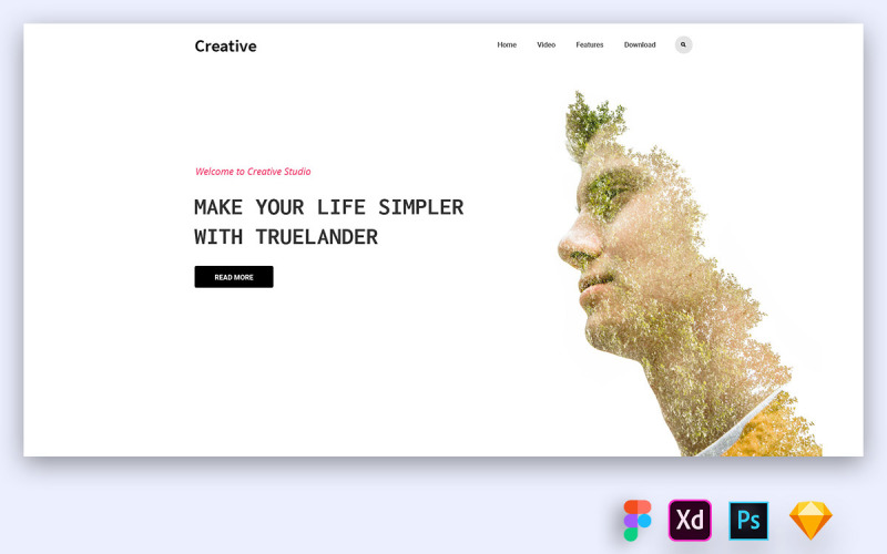 Hero Header for Agency Websites UI