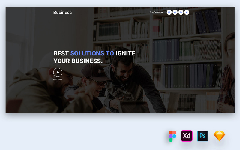 Download UI элементы "Hero Header for Business Websites" / Hero Header for Business Websites - UI элементы на тему графика uikit,website,widgets,dashboard,uidesign,heroheader,agency,business,blog,corporate,creative,bootstrap,landingpage,product,webdesign,restaurant,realestate,education,mobile app