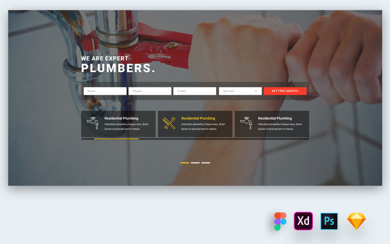 Download UI элементы "Hero Header for Construction Business Websites" / Hero Header for Construction Business Websites - UI элементы на тему графика uikit,website,widgets,dashboard,uidesign,heroheader,agency,business,blog,corporate,creative,bootstrap,landingpage,product,webdesign,restaurant,realestate,education,mobile app
