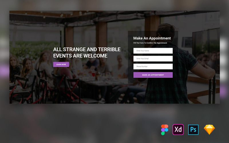 Hero Header voor evenementen- en conferentiewebsites