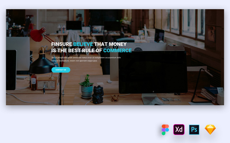 Hero Header für UI-Elemente von Agentur-Websites
