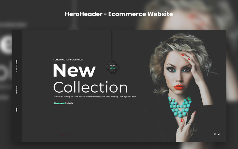 HeroHeader pour les éléments de l'interface utilisateur du site Web de commerce électronique