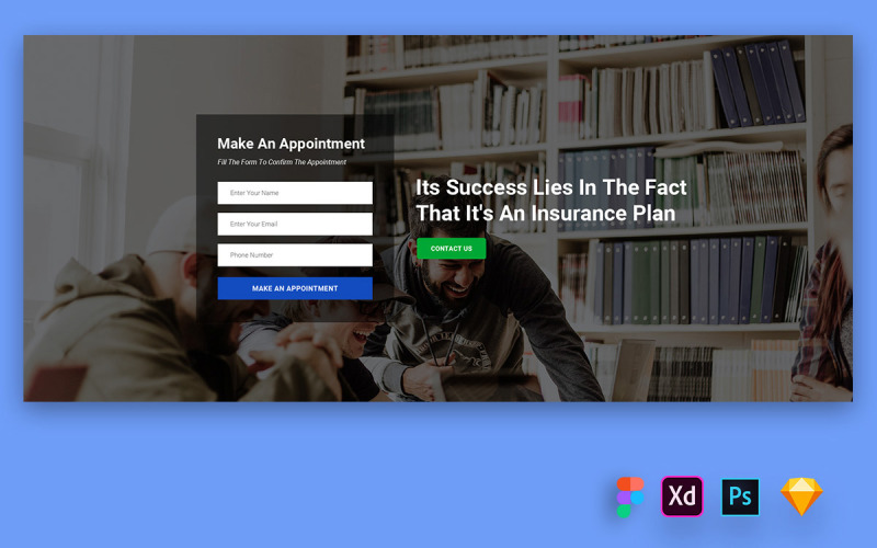 Hero Header per gli elementi dell'interfaccia utente dei siti web delle agenzie