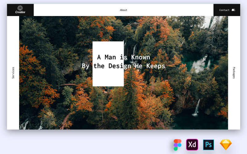 Nono - Hero Header för byråwebbplatser UI-element